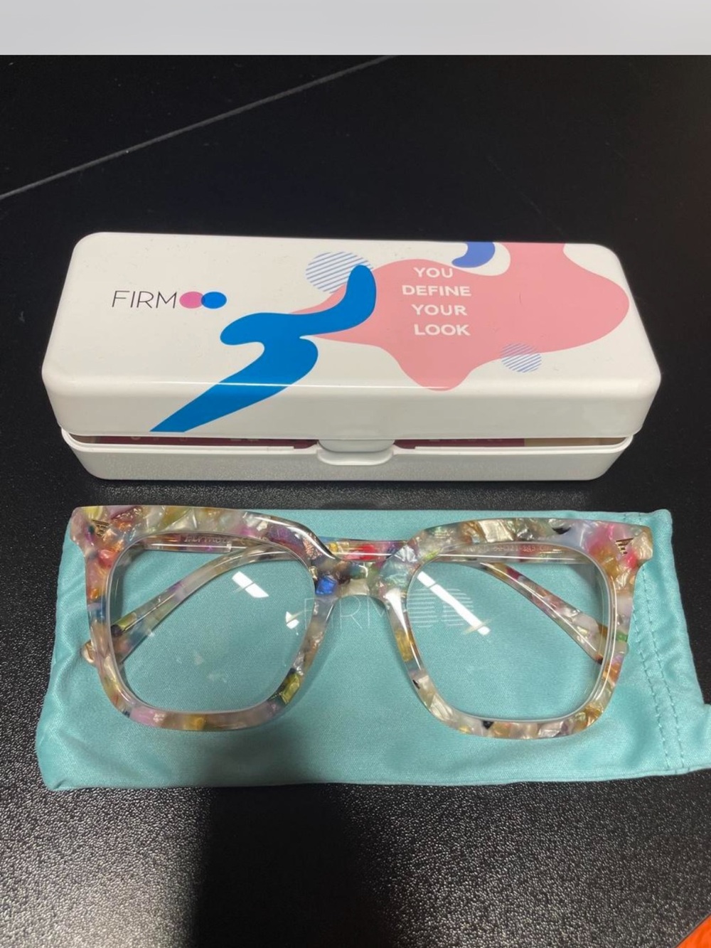 Multicolor Resin Square Women’s Glasses NonRx